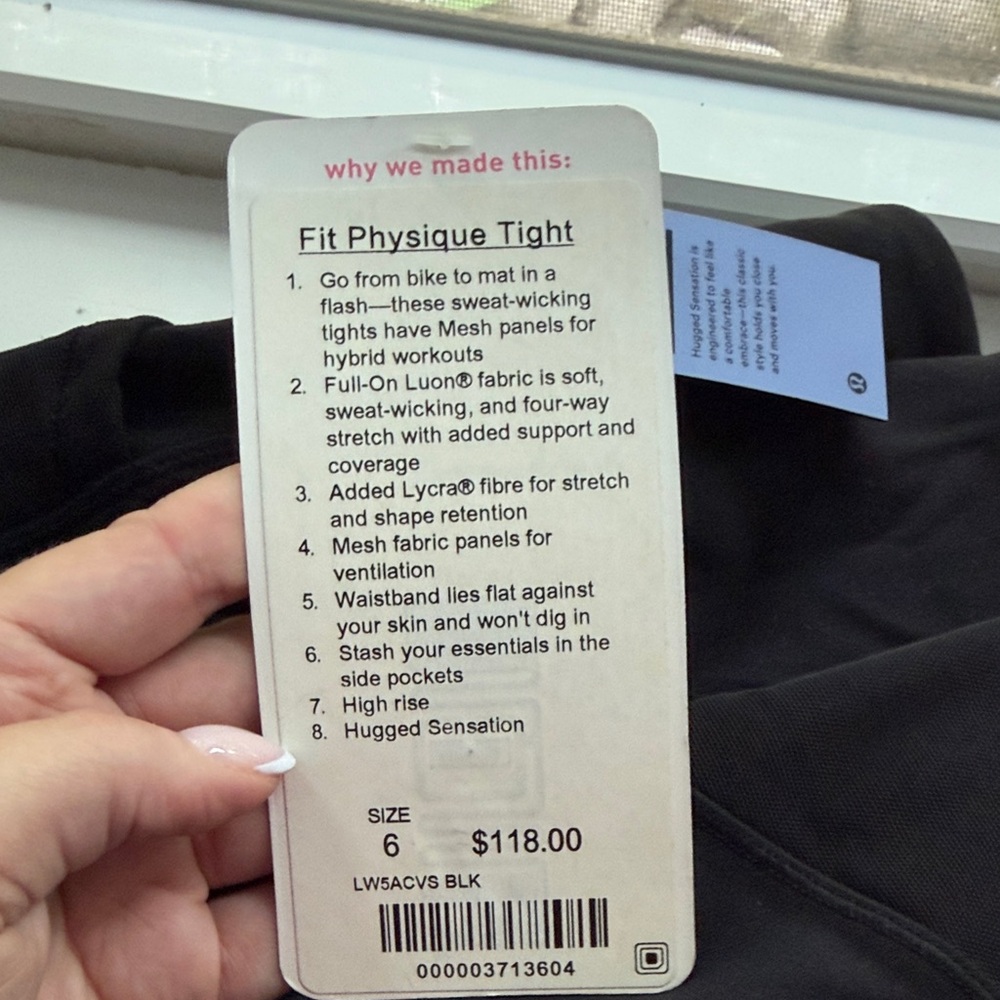 Men's Black Fit Physique Tight Pants - Size 6